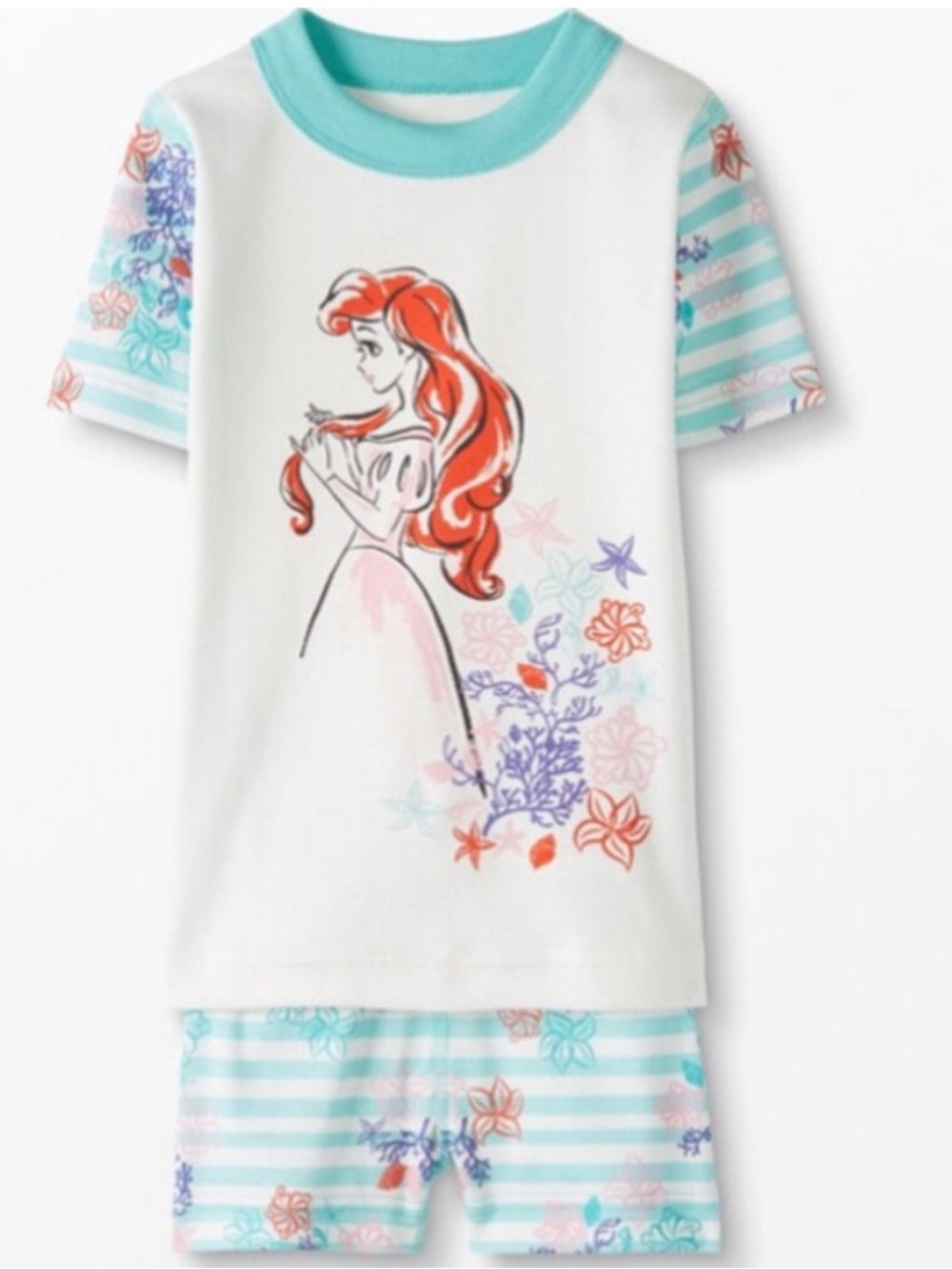 Hanna Andersson Disney Ariel Short Pajama Set